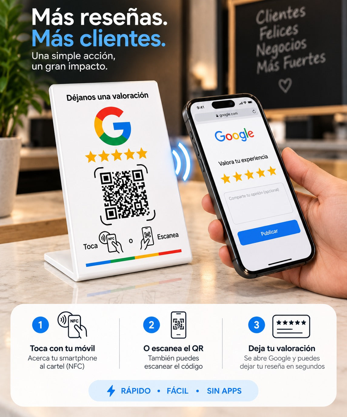 Tarjeta NFC con Soporte