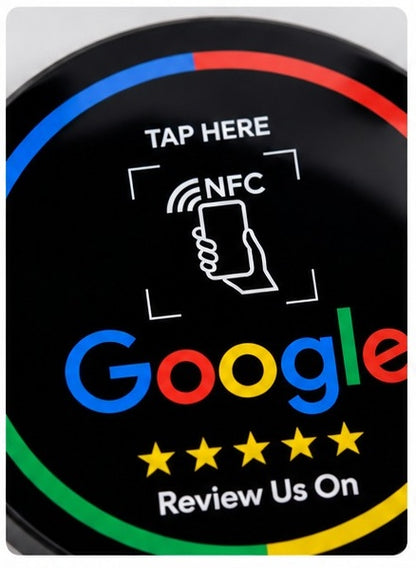Tarjeta NFC Redonda Negra